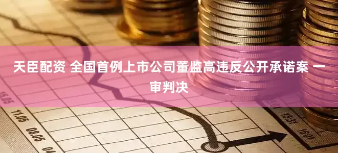 天臣配资 全国首例上市公司董监高违反公开承诺案 一审判决